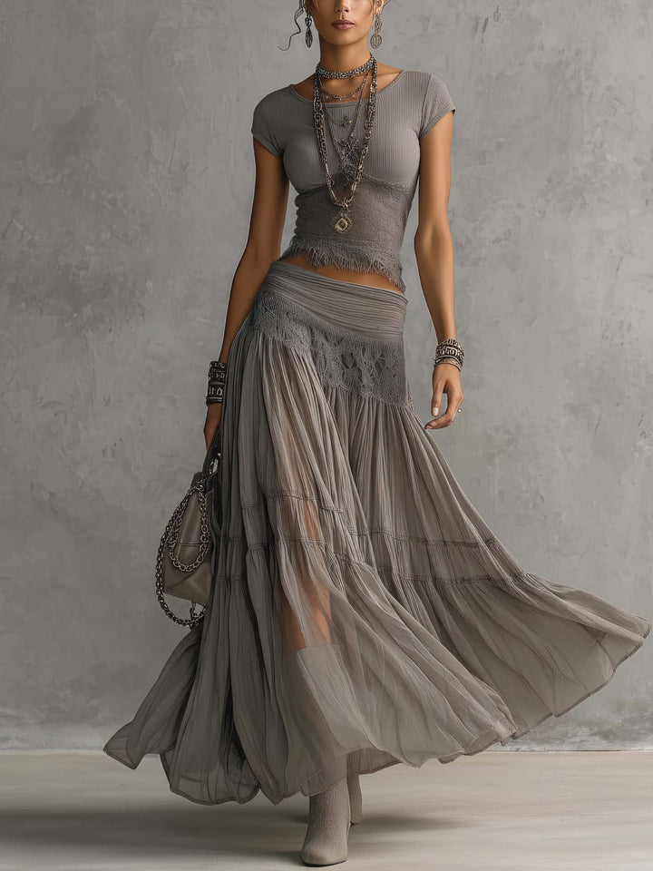 Elena | Bohemian Skirt Set