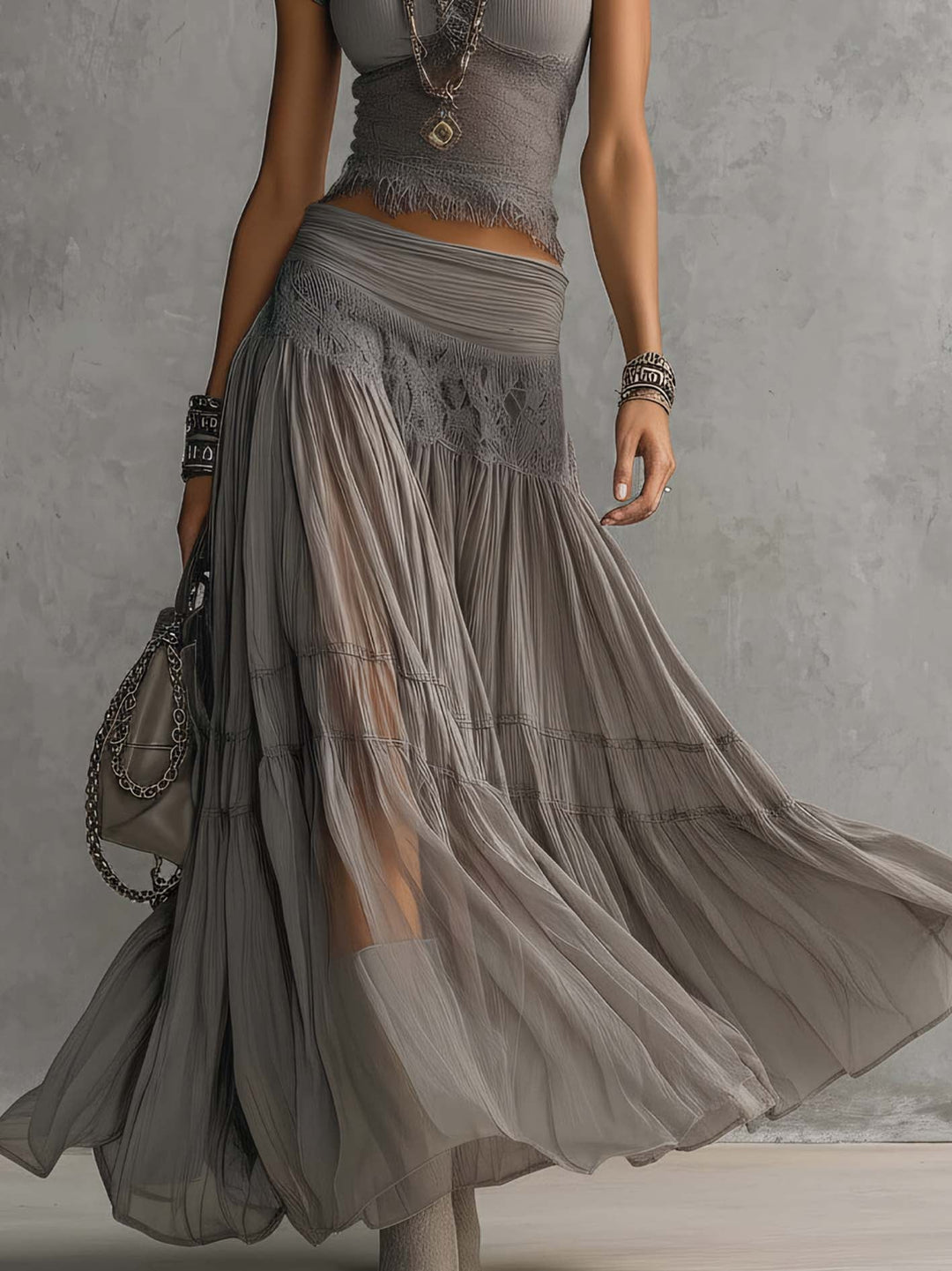 Elena | Bohemian Skirt Set
