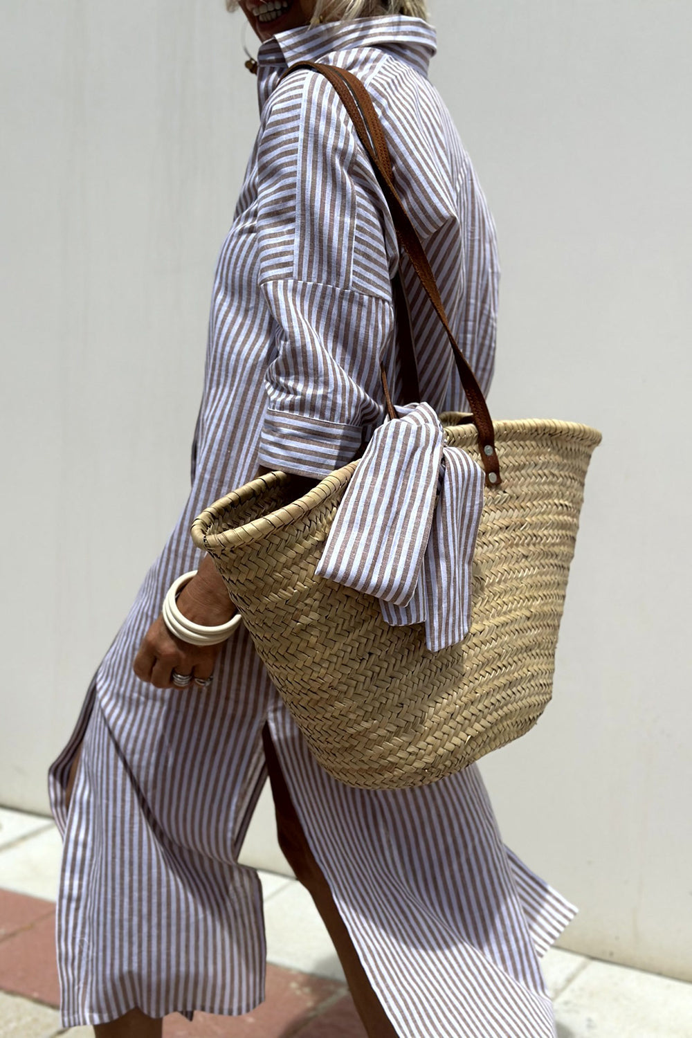 Beatrice | Striped Shirt Dress