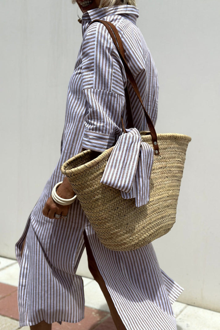 Beatrice | Striped Shirt Dress