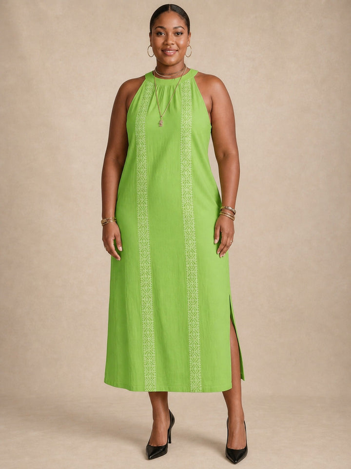 Amara | Embroidered Midi Dress