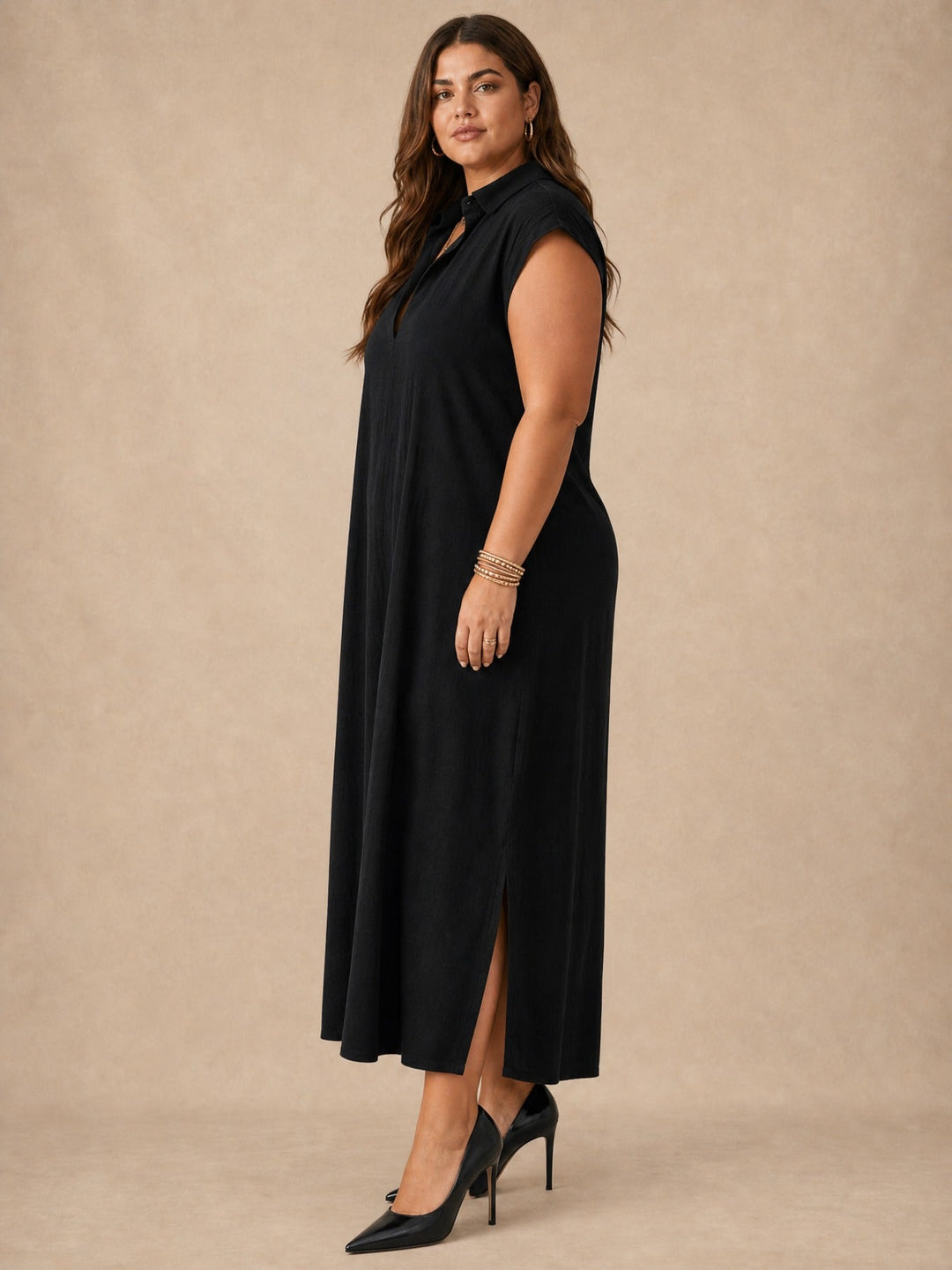 Elara Ruffle Maxi Dress