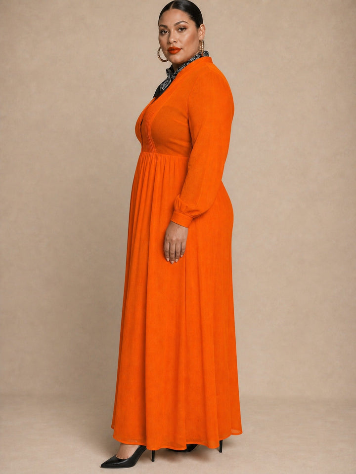 Celine Orange Maxi Dress