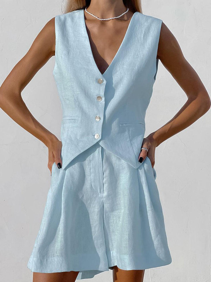 Lydia | Linen Short Set
