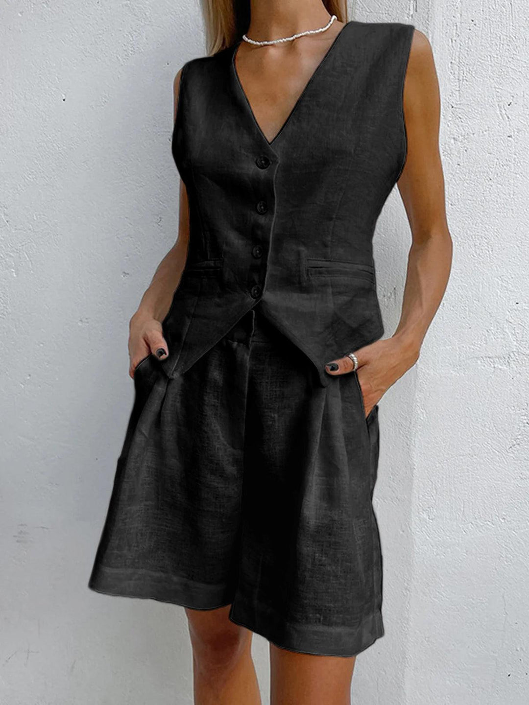 Lydia | Linen Short Set