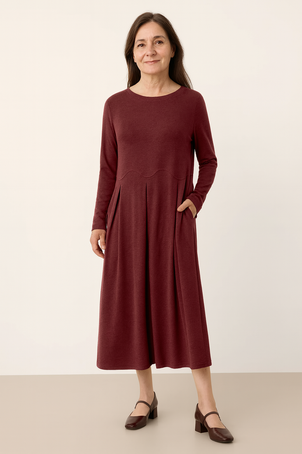 Elegant Knit Midi Dress