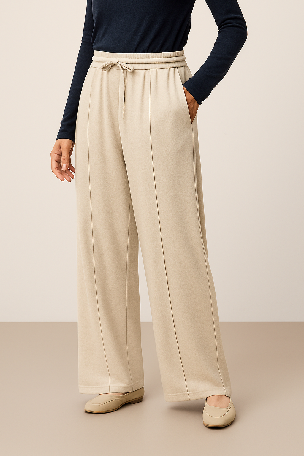 Wide-Leg Lounge Pants