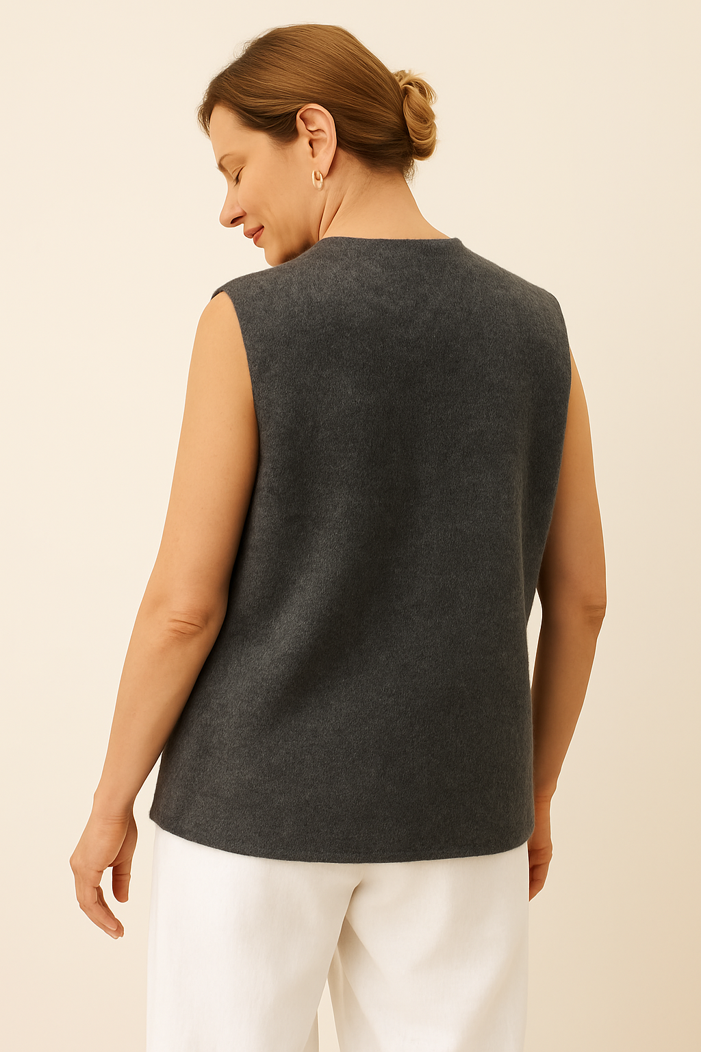 Sleeveless Button Vest