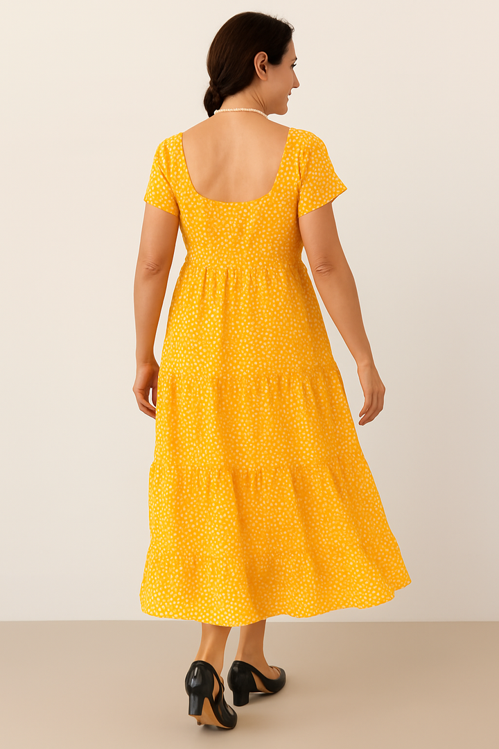 Dotted Tiered Dress