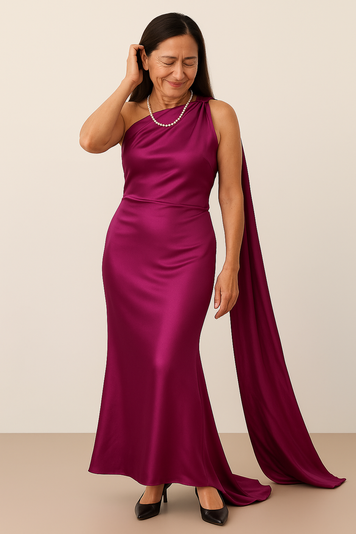 One-Shoulder Maxi Dress