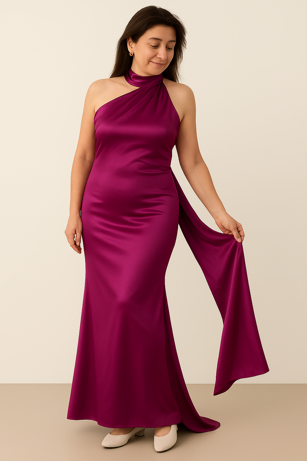 One-Shoulder Maxi Dress