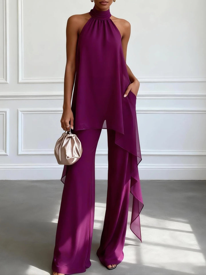 Camilla | Draped Halter Trouser Set