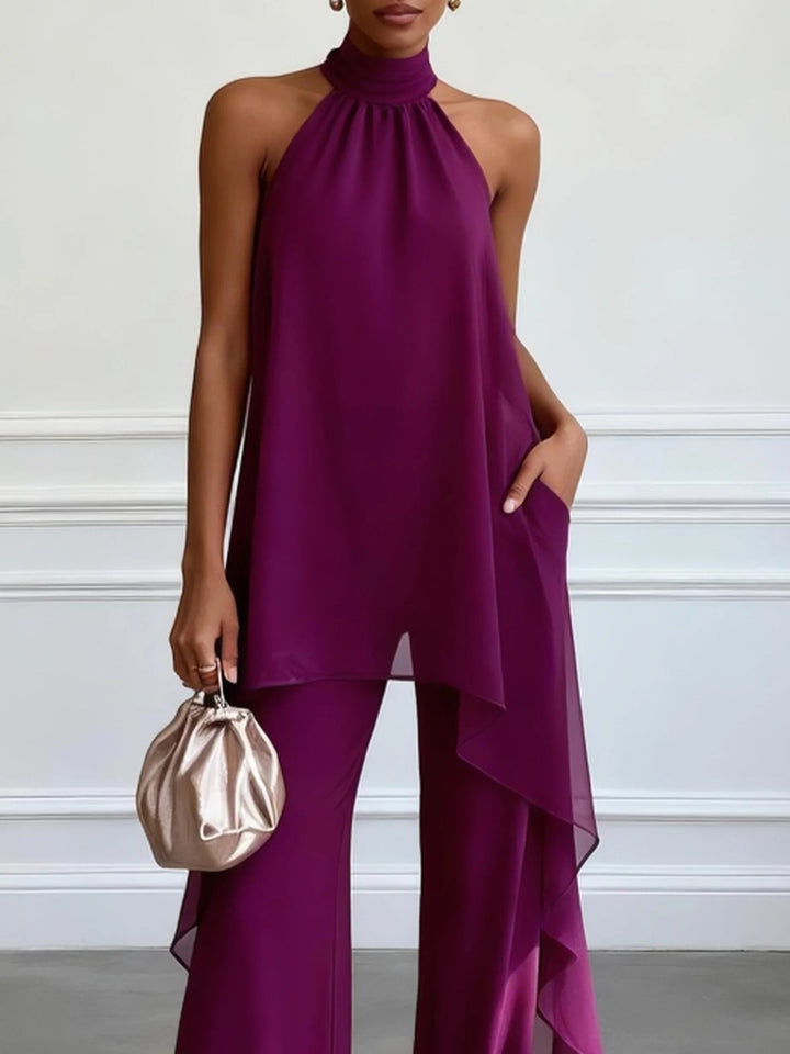 Camilla | Draped Halter Trouser Set