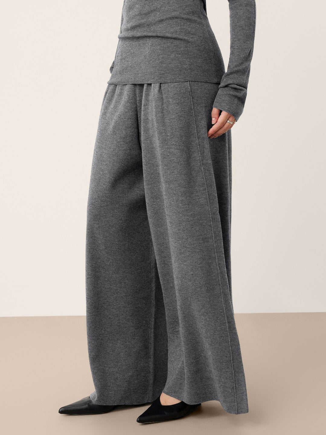 High-Waist Knit Pants