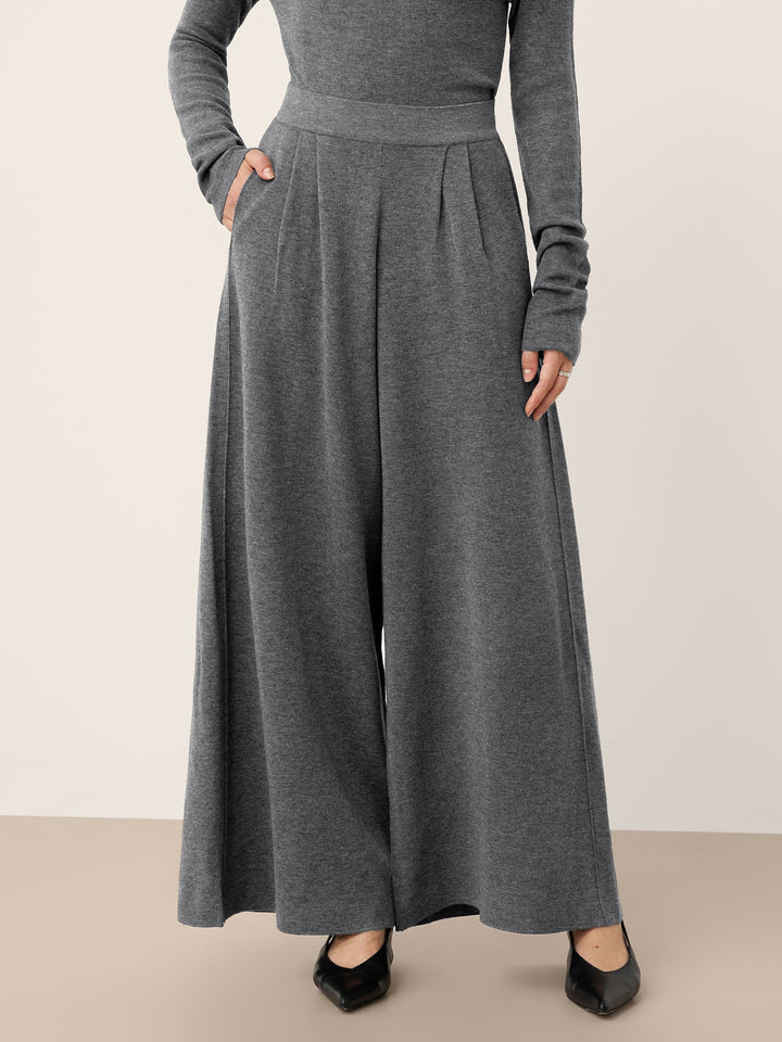 High-Waist Knit Pants