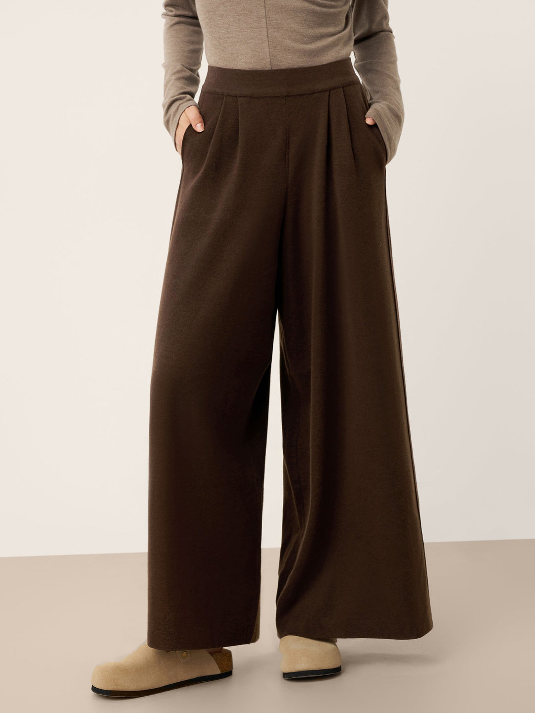 High-Waist Knit Pants