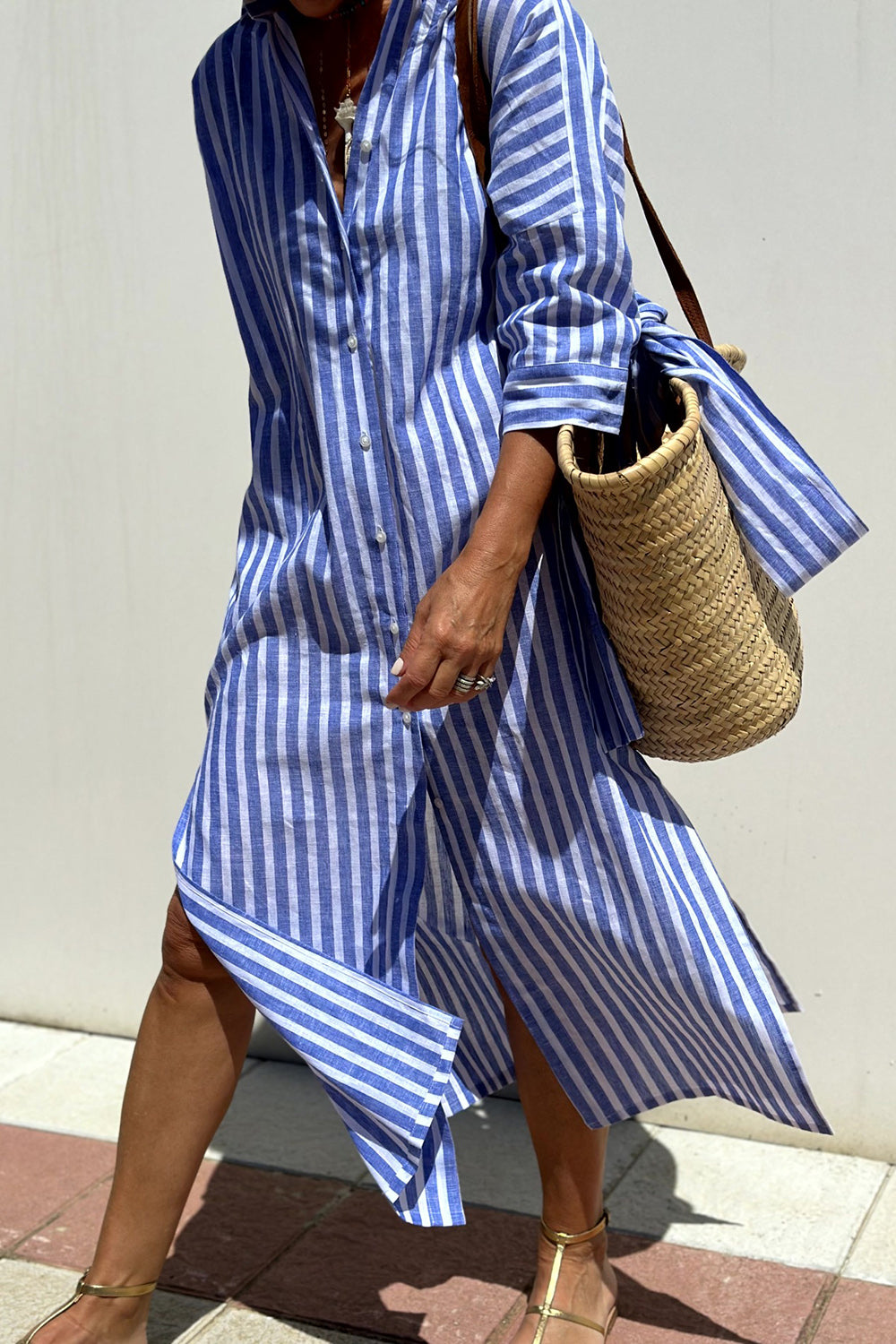 Beatrice | Striped Shirt Dress