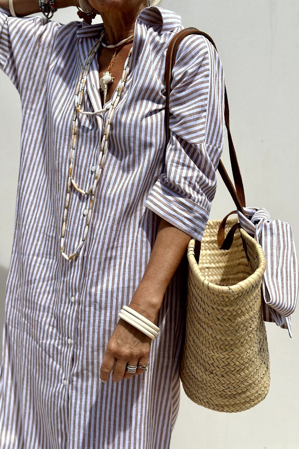 Beatrice | Striped Shirt Dress
