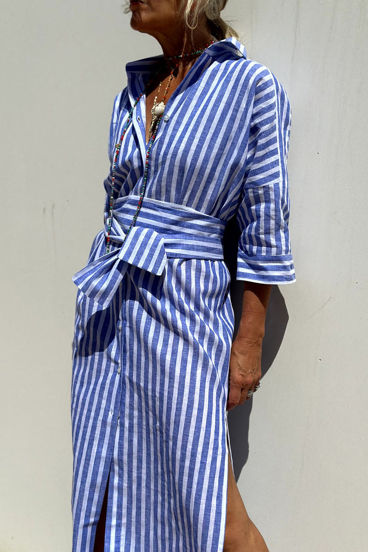 Beatrice | Striped Shirt Dress